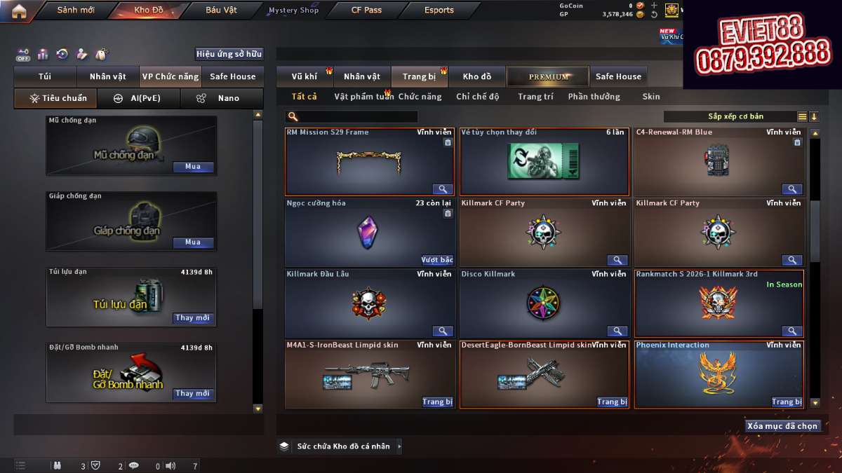 shop acc cf uy tin gia re